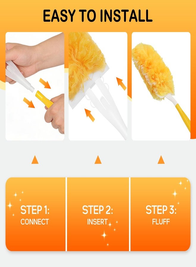 سيتسيل مجموعة منافض تنظيف SetSail، 30 عبوة إعادة تعبئة بمقبض واحد، عبوة إعادة تعبئة للاستخدام مرة واحدة، طقم تنظيف متعدد الأسطح 360 درجة لمراوح السقف والستائر والأثاث - Image 4